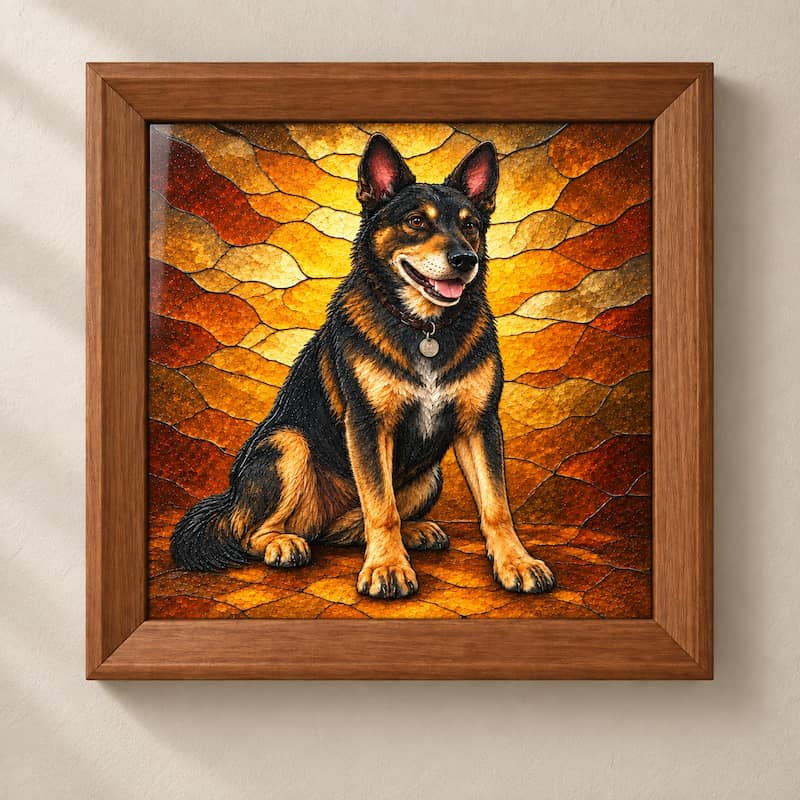 Classic - Custom Glass Pet Portrait