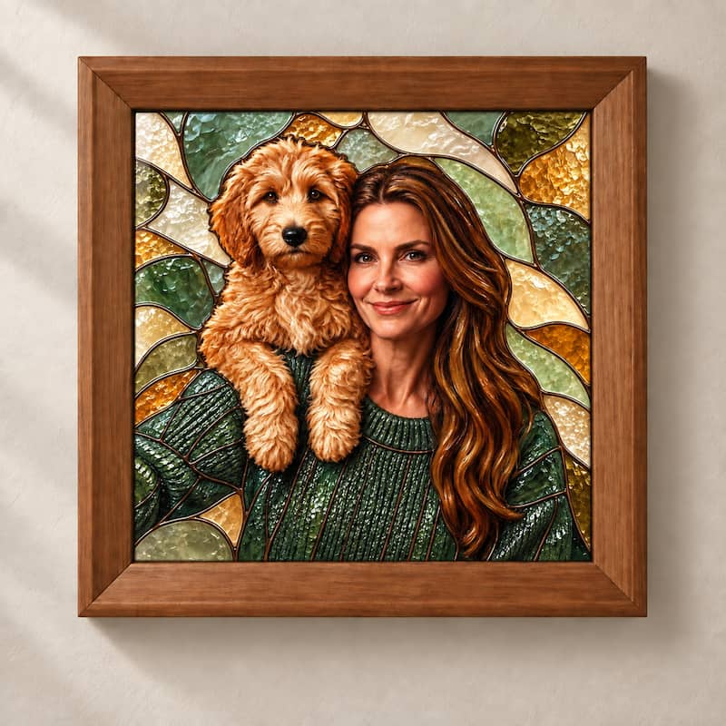 Better Together - Custom Glass Pet Portrait