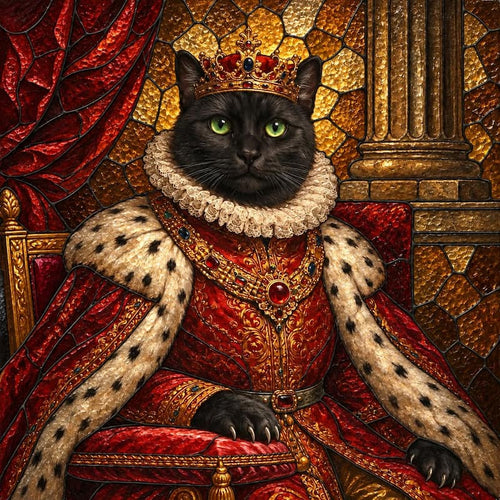 The King - Custom Glass Pet Portrait