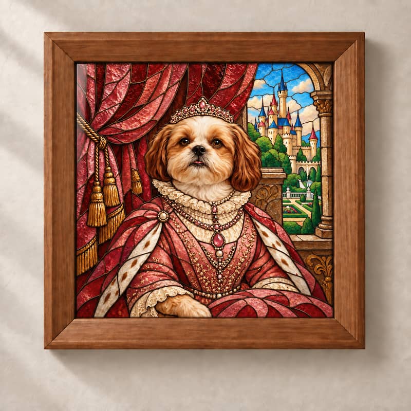 The Princess - Custom Glass Pet Portrait