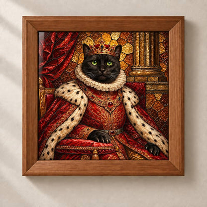The King - Custom Glass Pet Portrait