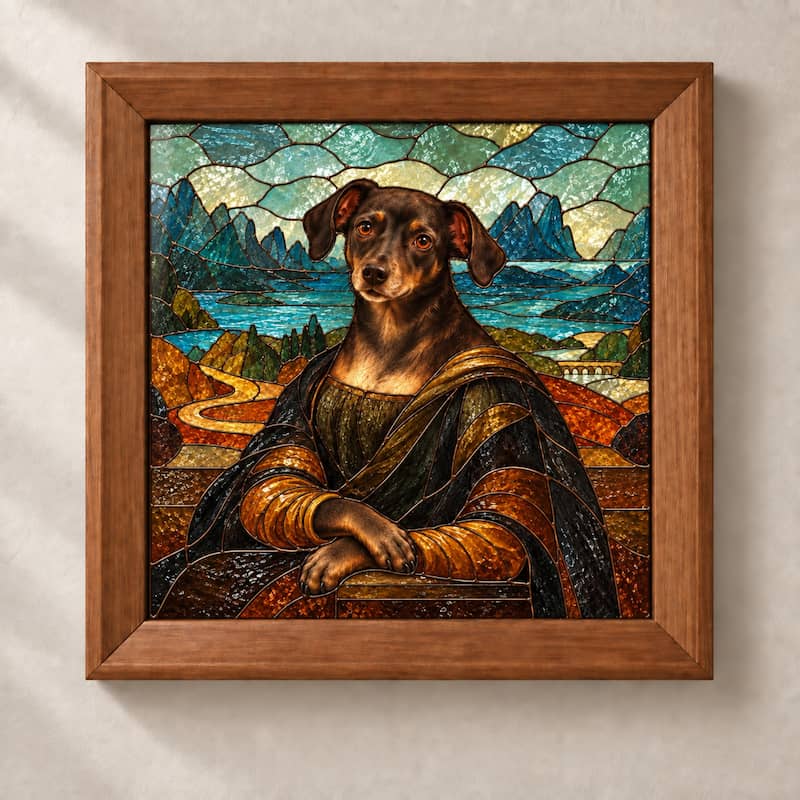 The Mona Paw - Custom Glass Pet Portrait