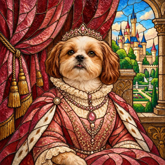 The Princess - Custom Glass Pet Portrait