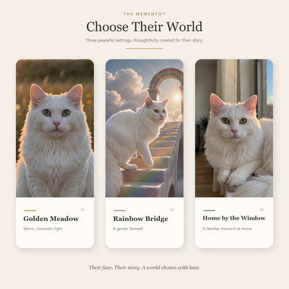The Memento™ — Custom Pet Memorial Animation - Forever Beside Me
